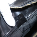 CELINE Hand Bag Patent Leather Black Gold Auth bs37452-12
