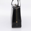 CELINE Hand Bag Patent Leather Black Gold Auth bs37452-3