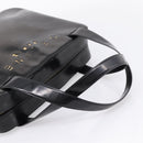 CELINE Hand Bag Patent Leather Black Gold Auth bs37452-7