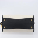 PRADA Hand Bag Safiano Leather White Gold Auth bs37455A-8