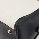 PRADA Hand Bag Safiano Leather White Gold Auth bs37455A-15