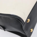 PRADA Hand Bag Safiano Leather White Gold Auth bs37455A-18