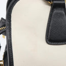 PRADA Hand Bag Safiano Leather White Gold Auth bs37455A-20