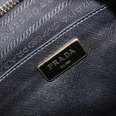PRADA Hand Bag Safiano Leather White Gold Auth bs37455A-26