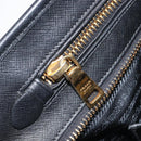 PRADA Hand Bag Safiano Leather White Gold Auth bs37455A-30