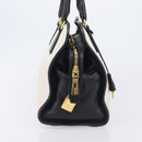 PRADA Hand Bag Safiano Leather White Gold Auth bs37455A-7