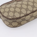 GUCCI GG Supreme Web Sherry Line Bag PVC Beige Gold 007 754 6112 Auth bs37457-16