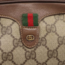 GUCCI GG Supreme Web Sherry Line Bag PVC Beige Gold 007 754 6112 Auth bs37457-20