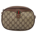 GUCCI GG Supreme Web Sherry Line Bag PVC Beige Gold 007 754 6112 Auth bs37457-13