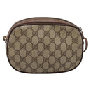 GUCCI GG Supreme Web Sherry Line Bag PVC Beige Gold 007 754 6112 Auth bs37457-2
