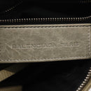 Balenciaga Giant City Shoulder Bag Leather Beige Silver 230640 Auth bs37458-19
