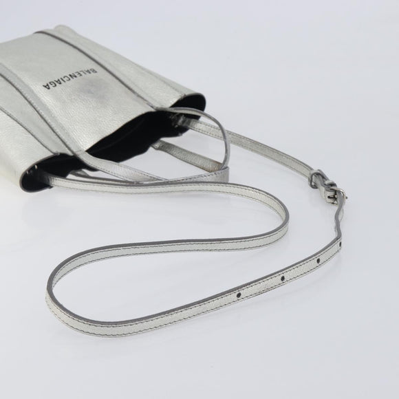 Balenciaga Everyday Tote XXS Bag Leather 2way Silver 551815 Auth bs37460