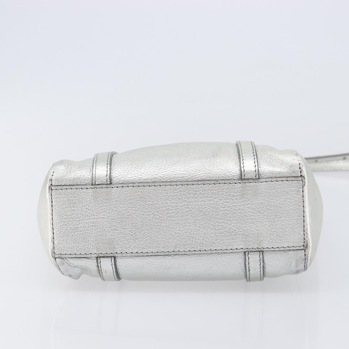 Balenciaga Everyday Tote XXS Bag Leather 2way Silver 551815 Auth 