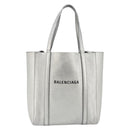 Balenciaga Everyday Tote XXS Bag Leather 2way Silver 551815 Auth bs37460-13