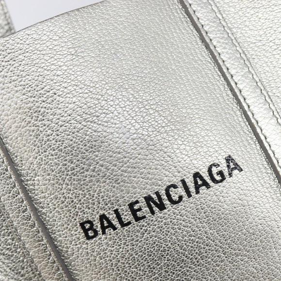 Balenciaga Everyday Tote XXS Bag Leather 2way Silver 551815 Auth bs37460