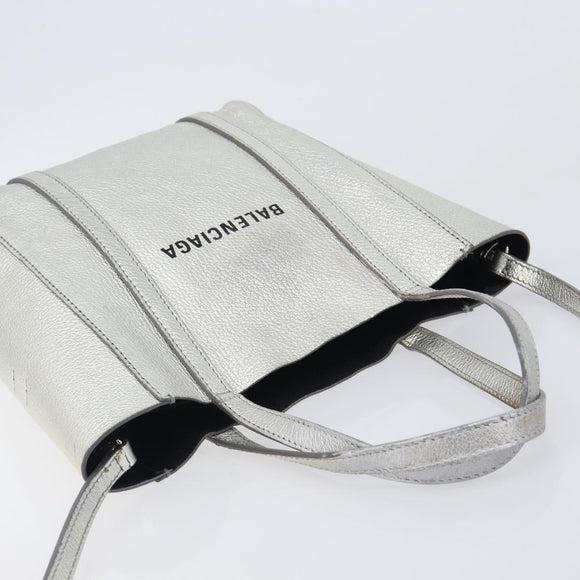 Balenciaga Everyday Tote XXS Bag Leather 2way Silver 551815 Auth bs37460