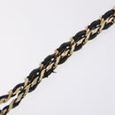 Gianni Versace Chain Shoulder Bag Patent Leather Black Gold Auth bs37461-8