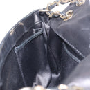 Gianni Versace Chain Shoulder Bag Patent Leather Black Gold Auth bs37461-24