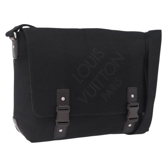 LOUIS VUITTON Damier Geant Roux Shoulder Bag Black M93079 LV Auth bs37464