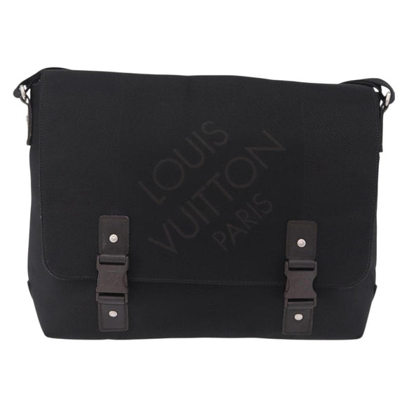 LOUIS VUITTON Damier Geant Roux Shoulder Bag Black M93079 LV Auth bs37464