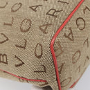 BVLGARI Tote Bag Canvas Beige Gold Auth bs37467A-16