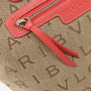BVLGARI Tote Bag Canvas Beige Gold Auth bs37467A-17