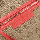 BVLGARI Tote Bag Canvas Beige Gold Auth bs37467A-18