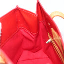 LOUIS VUITTON Monogram Vernis Reade PM Hand Bag Red Rouge M91088 LV Auth bs37470-23