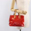 LOUIS VUITTON Monogram Vernis Reade PM Hand Bag Red Rouge M91088 LV Auth bs37470-26