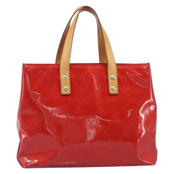 LOUIS VUITTON Monogram Vernis Reade PM Hand Bag Red Rouge M91088 LV Auth bs37470
