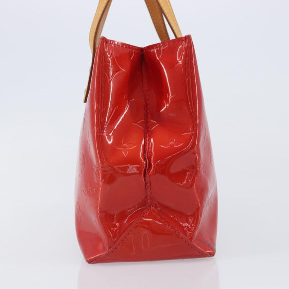 LOUIS VUITTON Monogram Vernis Reade PM Hand Bag Red Rouge M91088 LV Auth bs37470