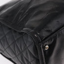 CHANEL Matelasse Chain Shoulder Bag Patent Leather Black Silver CC Auth bs37473-16