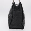 CHANEL Matelasse Chain Shoulder Bag Patent Leather Black Silver CC Auth bs37473-5