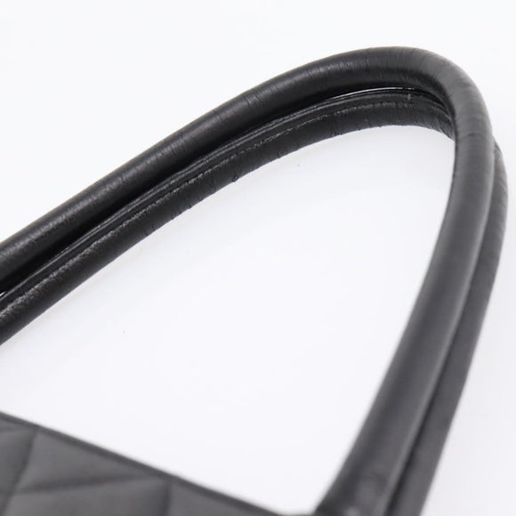 CHANEL Standard Tote Bag Caviar Skin Black Gold CC Auth bs37474