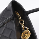 CHANEL Standard Tote Bag Caviar Skin Black Gold CC Auth bs37474-10