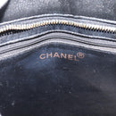 CHANEL Standard Tote Bag Caviar Skin Black Gold CC Auth bs37474-11
