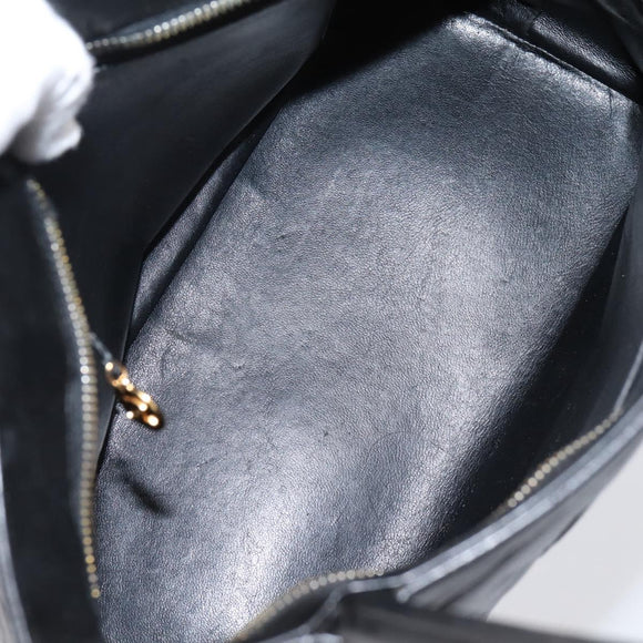 CHANEL Standard Tote Bag Caviar Skin Black Gold CC Auth bs37474