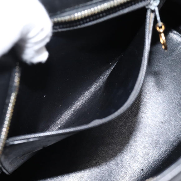 CHANEL Standard Tote Bag Caviar Skin Black Gold CC Auth bs37474