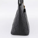 CHANEL Standard Tote Bag Caviar Skin Black Gold CC Auth bs37474-4