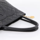 CHANEL Standard Tote Bag Caviar Skin Black Gold CC Auth bs37474-7