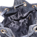 CHANEL Matelasse Chain Shoulder Bag Patent Leather Black Gold CC Auth bs37475-20