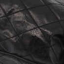 CHANEL Matelasse Chain Shoulder Bag Patent Leather Black Gold CC Auth bs37475-5