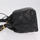 CHANEL Matelasse Chain Shoulder Bag Patent Leather Black Gold CC Auth bs37475-6