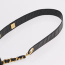 CHANEL Matelasse Chain Shoulder Bag Patent Leather Black Gold CC Auth bs37475-9