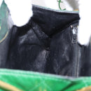 CHANEL Matelasse Chain Shoulder Bag Lamb Skin Green Gold CC Auth bs37476-23