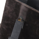 FENDI Hand Bag Velor 2way Navy Silver Auth bs37478-8