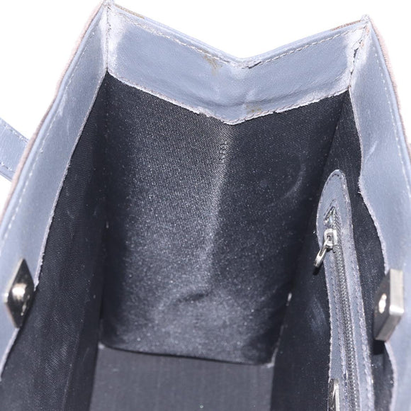 FENDI Hand Bag Velor 2way Navy Silver Auth bs37478