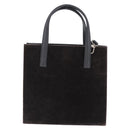 FENDI Hand Bag Velor 2way Navy Silver Auth bs37478-2