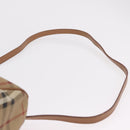 Burberrys Nova Check Hand Bag PVC 2way Beige Gold Auth bs37479-11