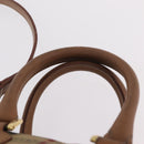 Burberrys Nova Check Hand Bag PVC 2way Beige Gold Auth bs37479-9